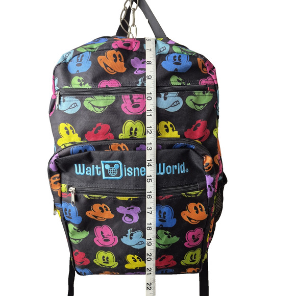 Walt Disney World Backpack Rainbow Mickey Mouse Faces Bookbag Large Disney Parks - Picture 6 of 16